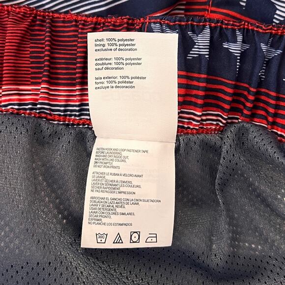 Speedo Swim Trunks Medium American Flag USA Patriotic Swimsuit‎ Shorts - Picture 8 of 8